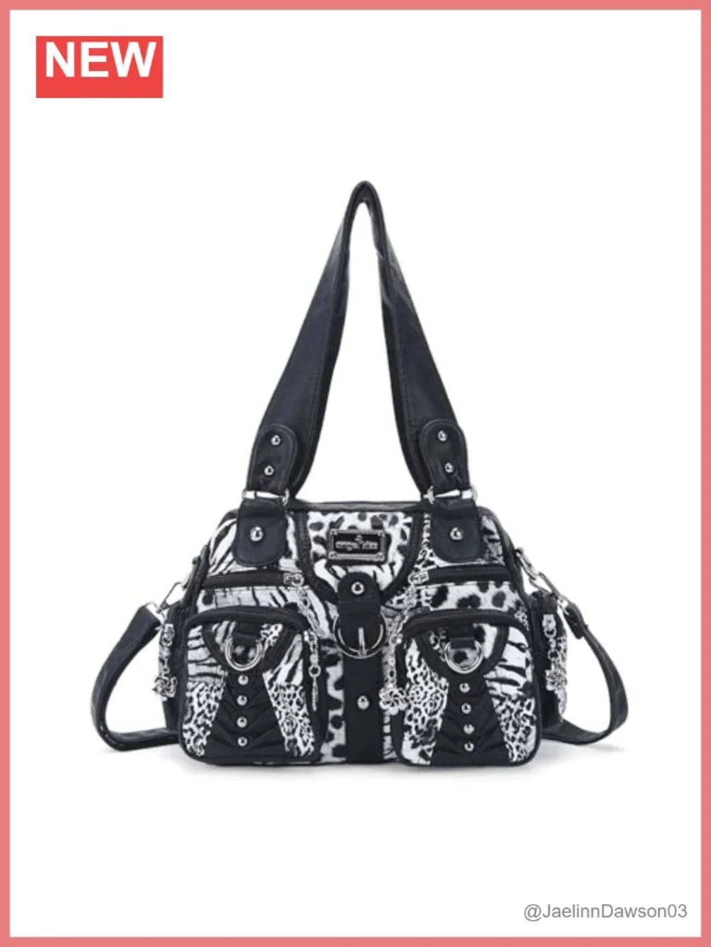 Soft Washed Vegan Leather Hobo Purse with Multiple Pockets - Crossbody Shoulder